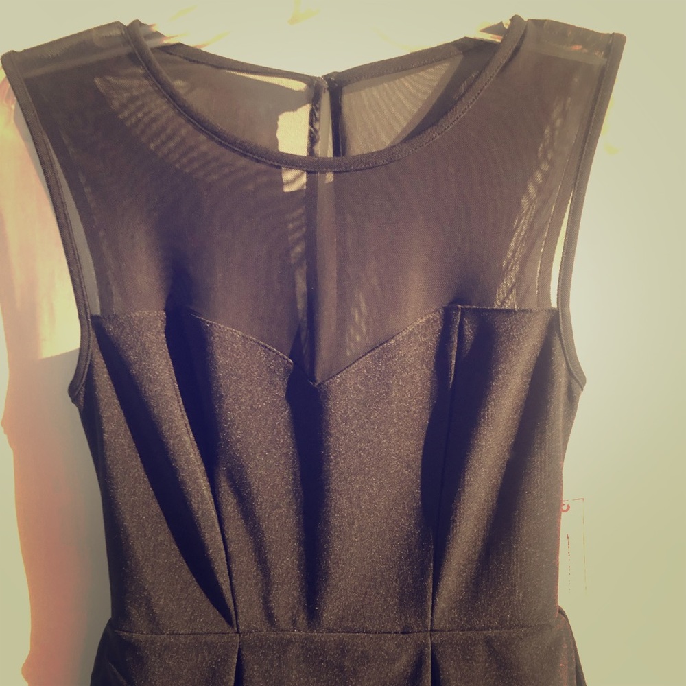Black Peplum Mini Dress